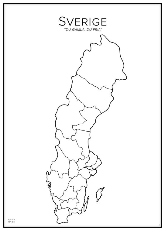 Stadskarta över Sverige