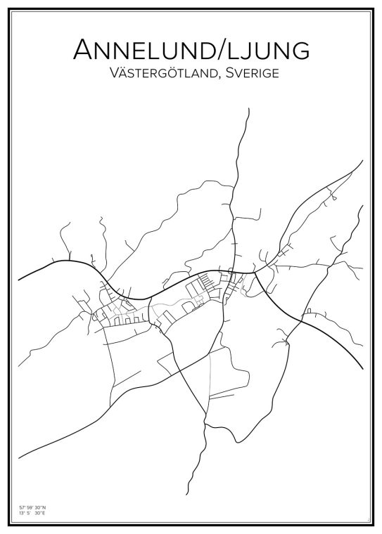 Stadskarta över Annelund