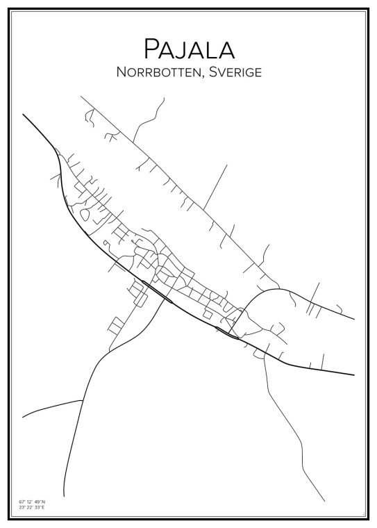 Stadskarta över Pajala