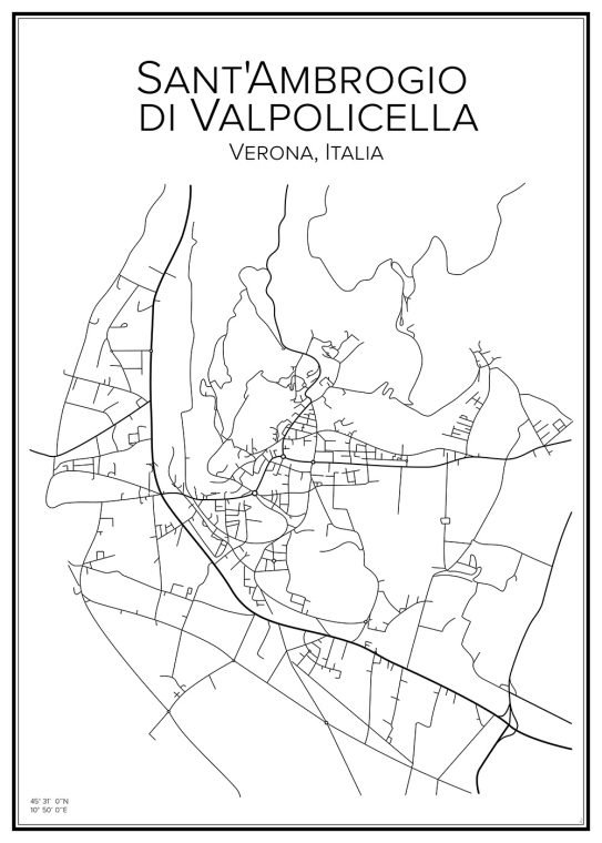 Stadskarta över Valpolicella