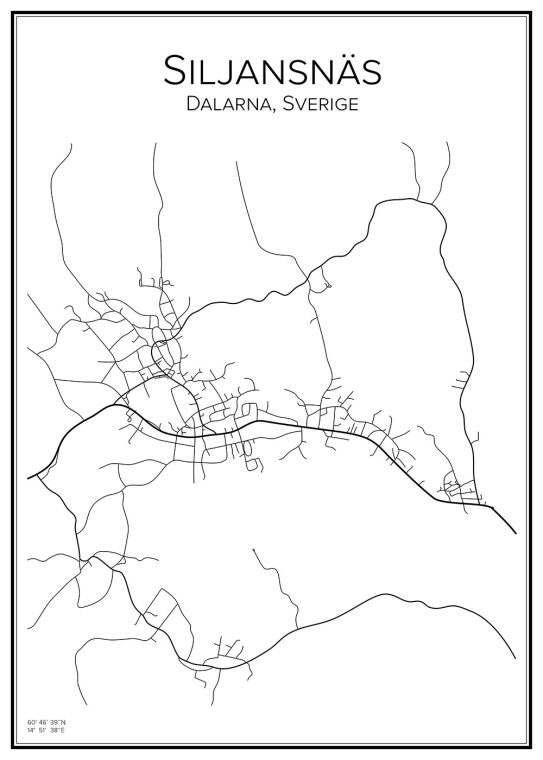 Stadskarta över Siljansnäs