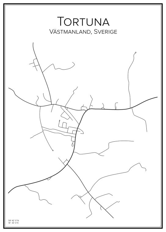 Stadskarta över Tortuna