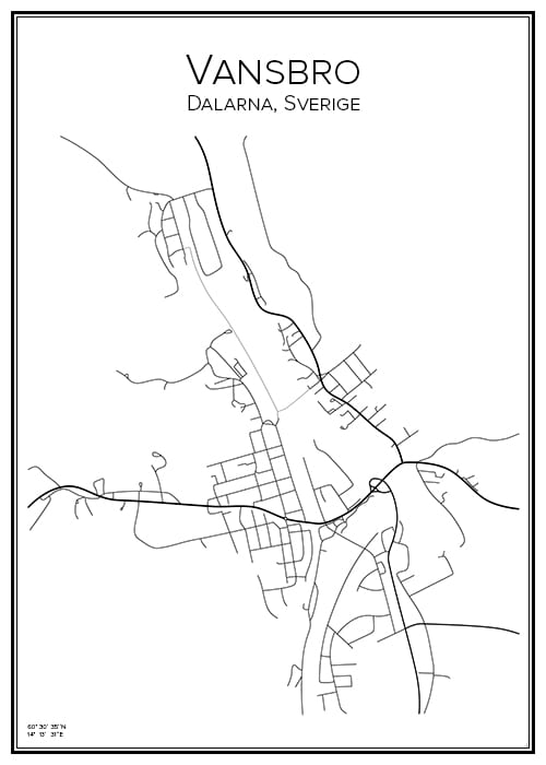 Stadskarta över Vansbro