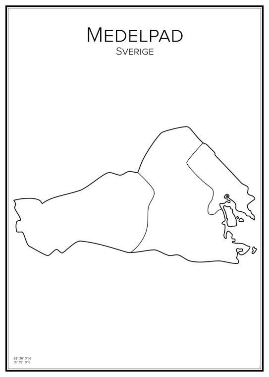 Stadskarta över Medelpad