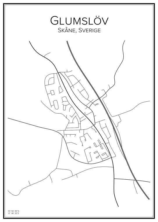 Stadskarta över Glumslöv