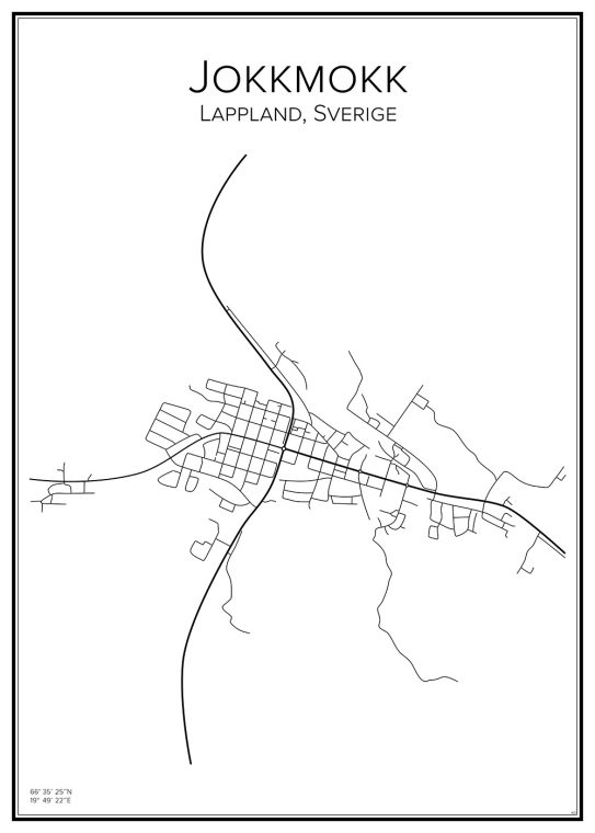 Stadskarta över Jokkmokk