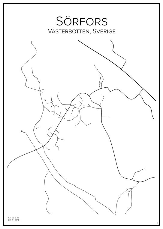 Stadskarta över Sörfors