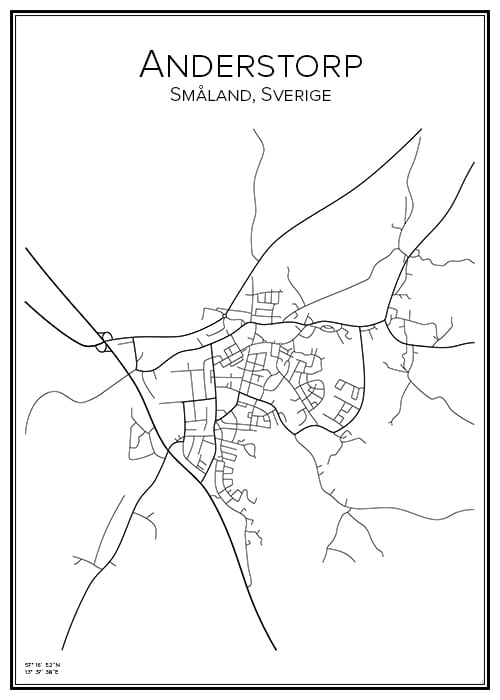 Stadskarta över Anderstorp