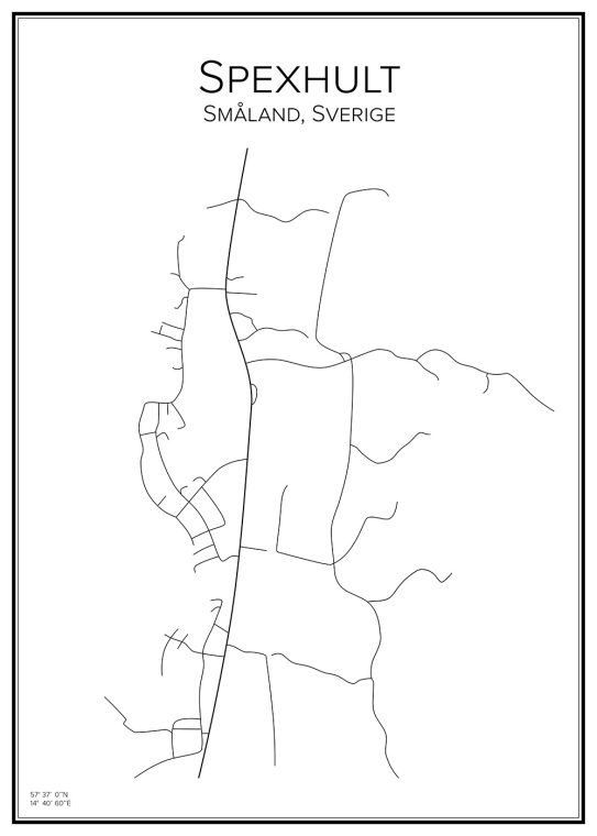 Stadskarta över Spexhult