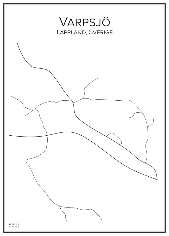 Stadskarta över Varpsjö