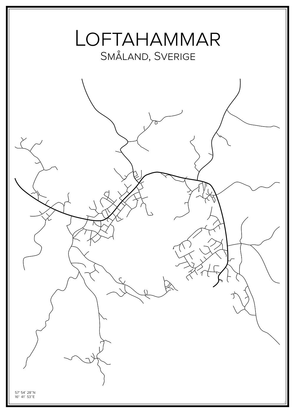 Stadskarta över Loftahammar