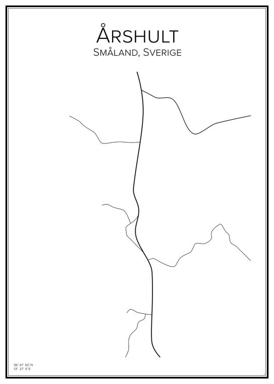 Stadskarta över Årshult