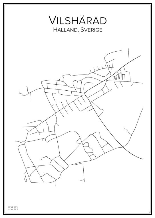 Stadskarta över Vilshärad