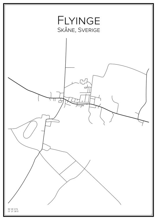 Stadskarta över Flyinge