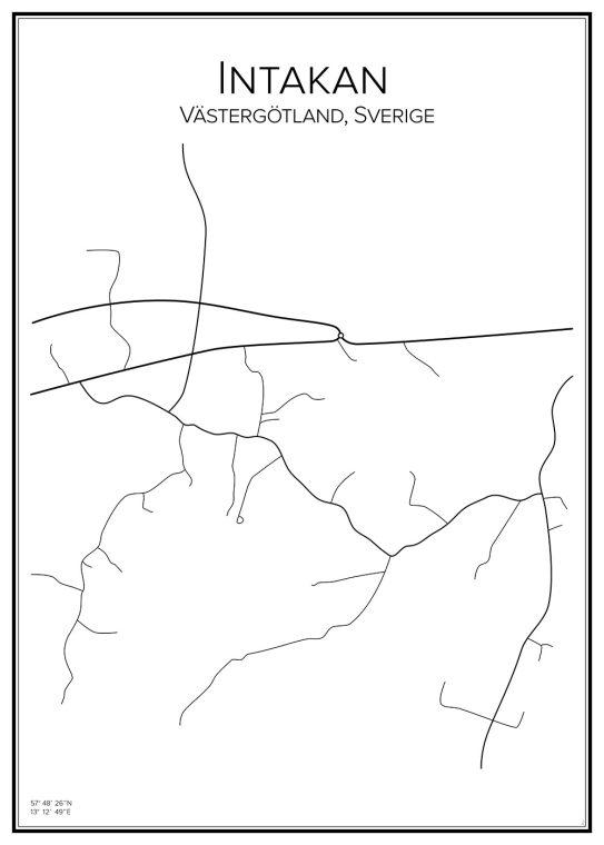 Stadskarta över Intakan