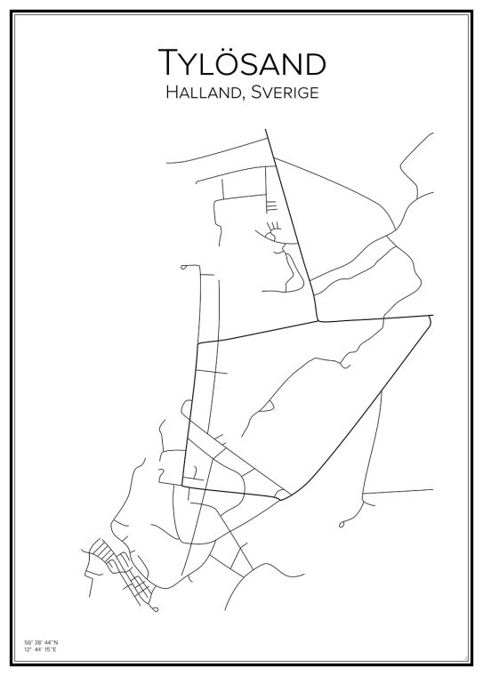Stadskarta över Tylösand