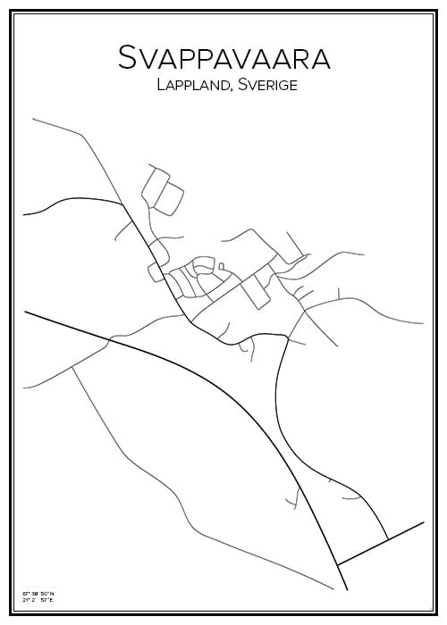 Stadskarta över Svappavaara