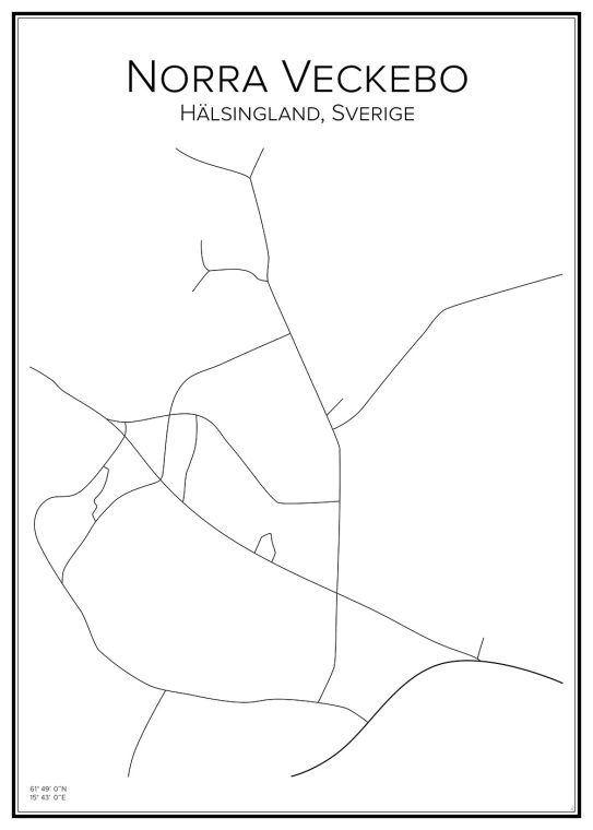 Stadskarta över Norra Veckebo