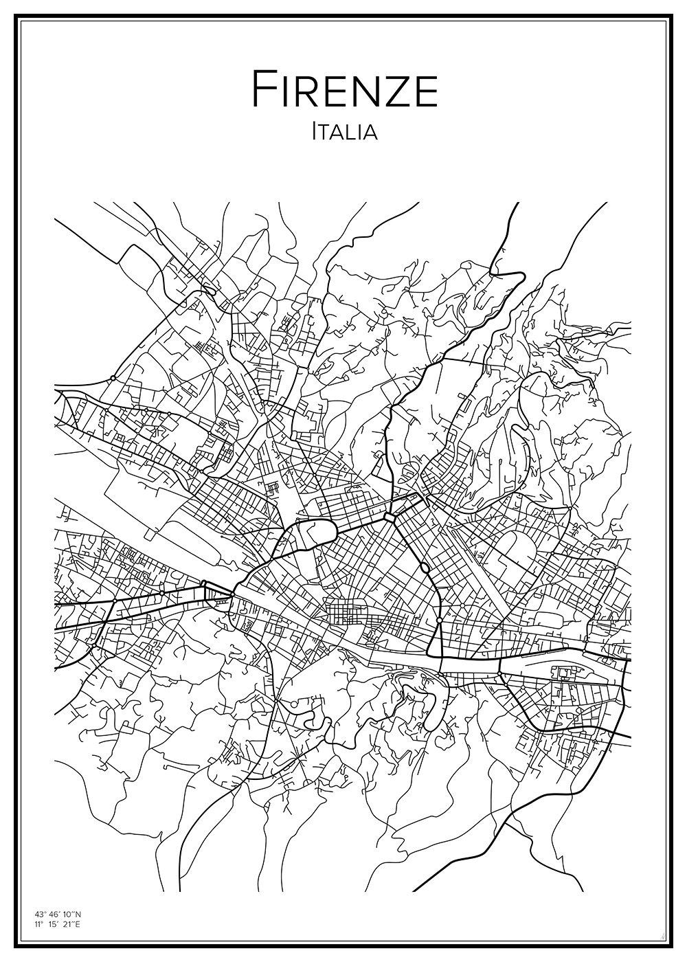 Stadskarta över Florens