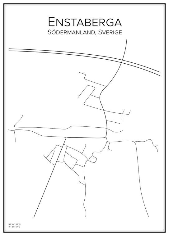 Stadskarta över Enstaberga