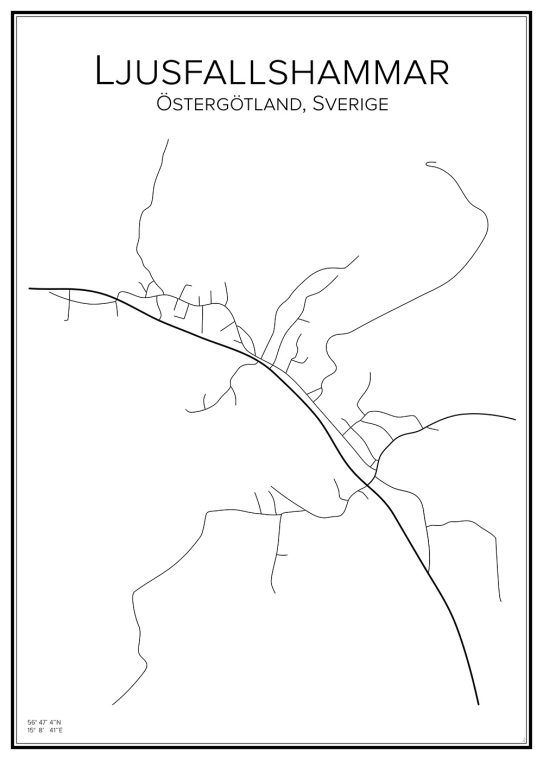Stadskarta över Ljusfallshammar