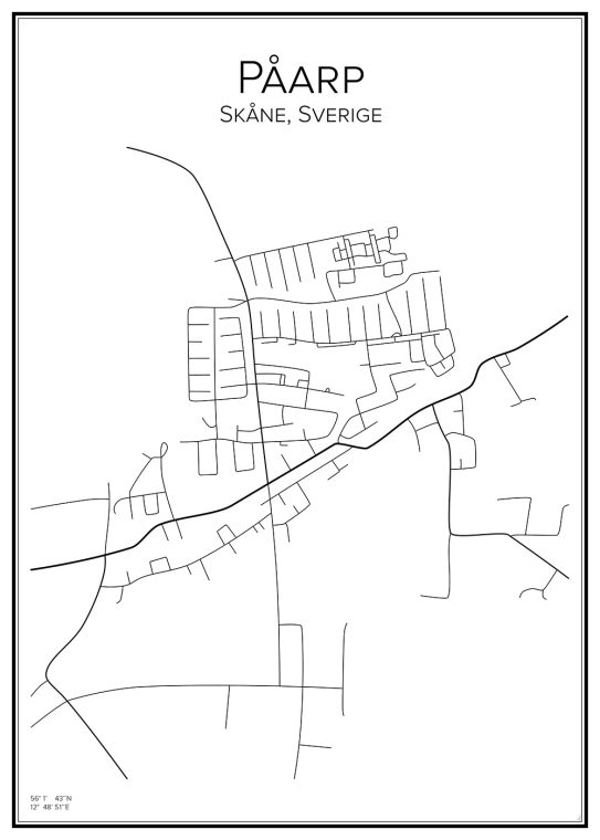 Stadskarta över Påarp