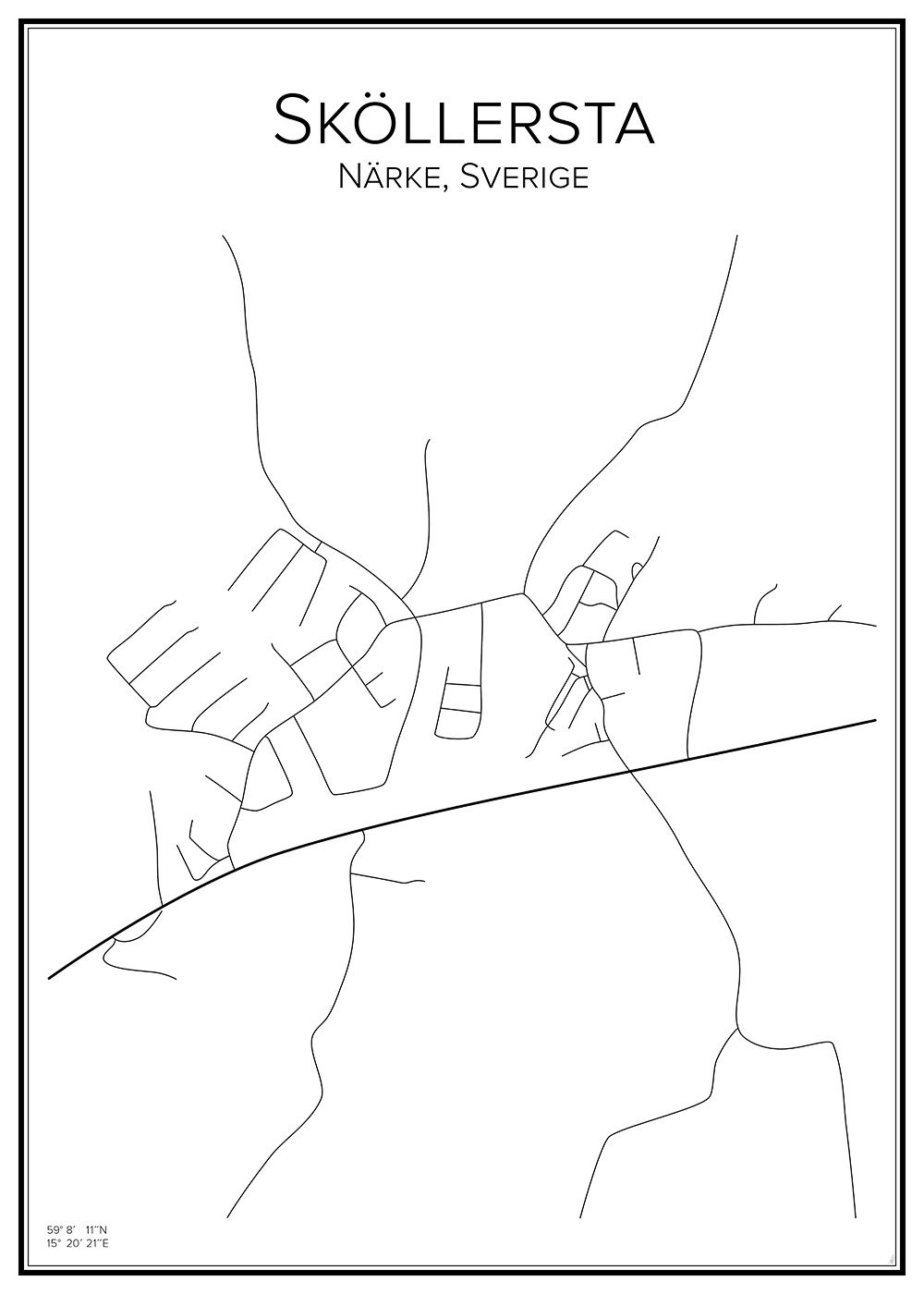Stadskarta över Sköllersta