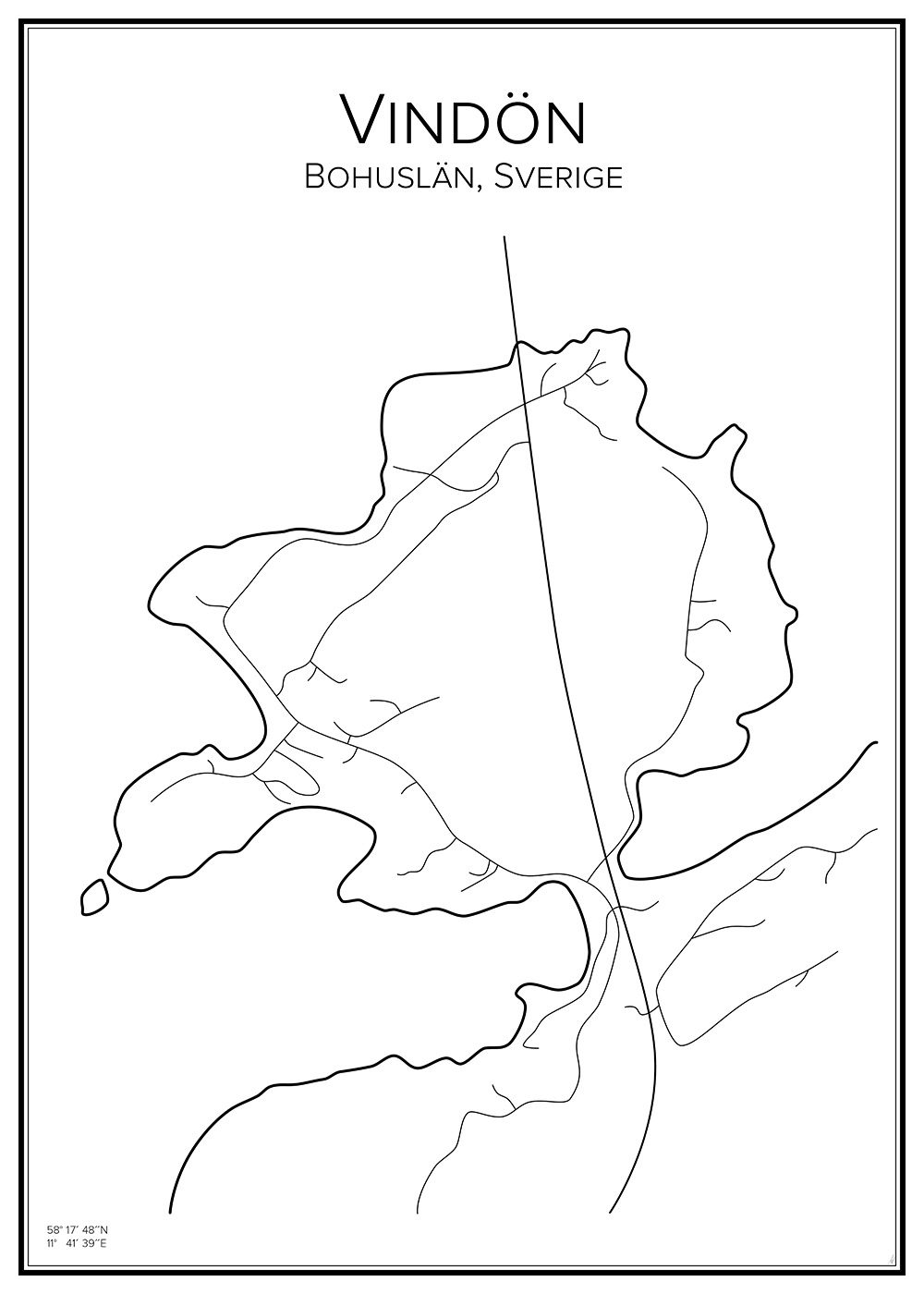 Stadskarta över Vindön