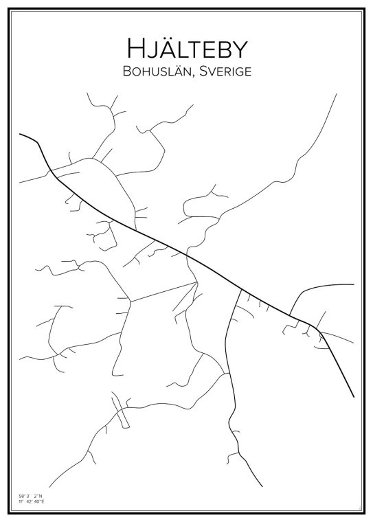 Stadskarta över Hjälteby