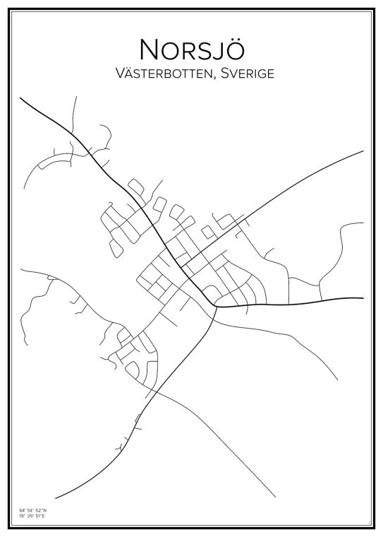 Stadskarta över Norsjö