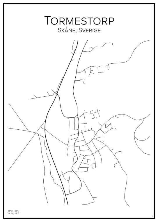 Stadskarta över Tormestorp