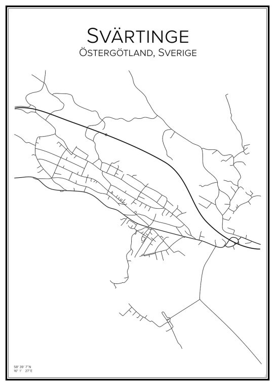 Stadskarta över Svärtinge