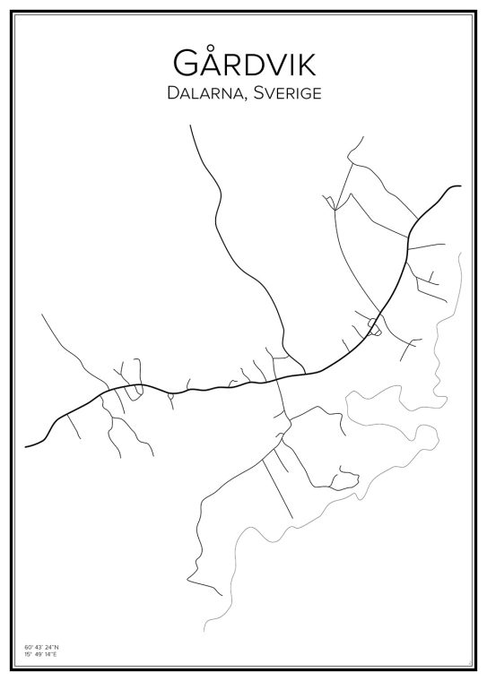 Stadskarta över Gårdvik