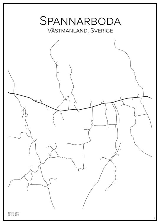 Stadskarta över Spannarboda