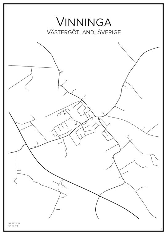 Stadskarta över Vinninga