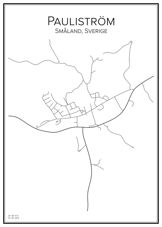 Stadskarta över Pauliström