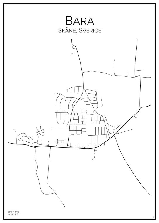 Stadskarta över Bara