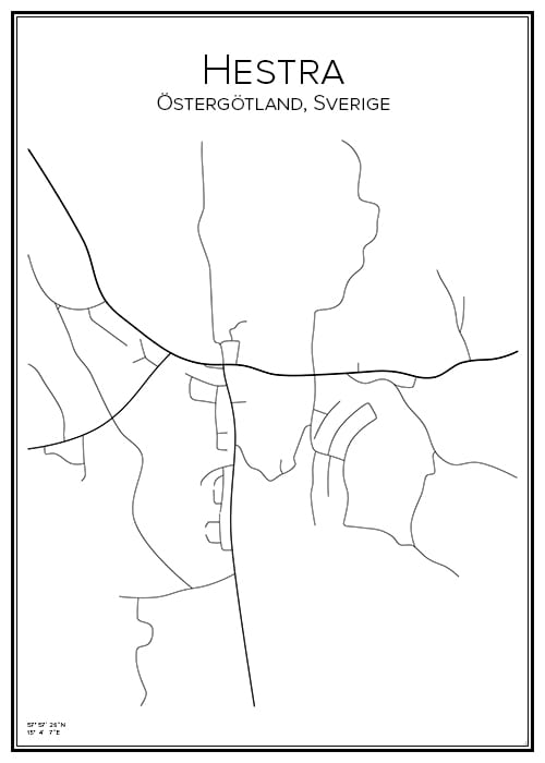 Stadskarta över Hestra