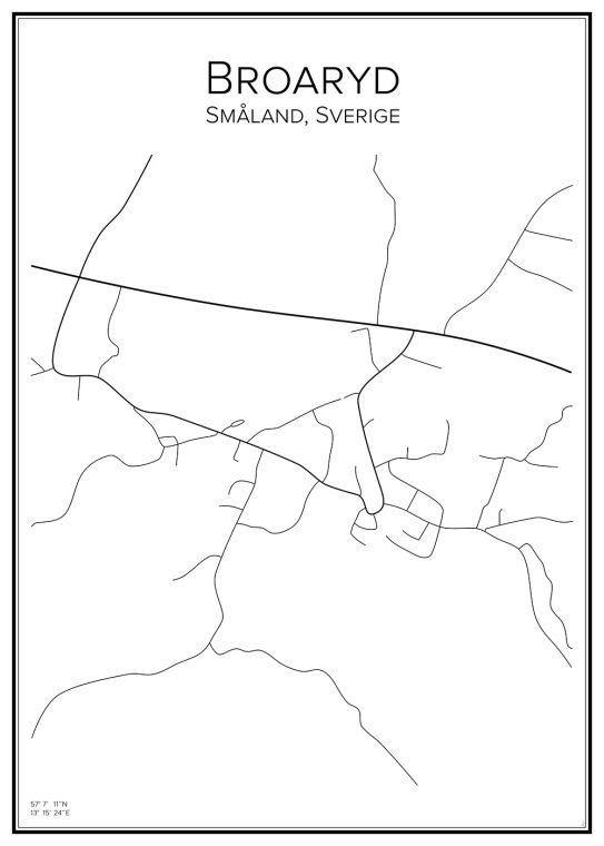 Stadskarta över Broaryd