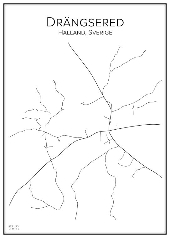 Stadskarta över Drängsered