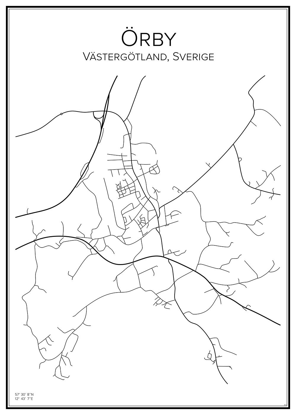Stadskarta över Örby