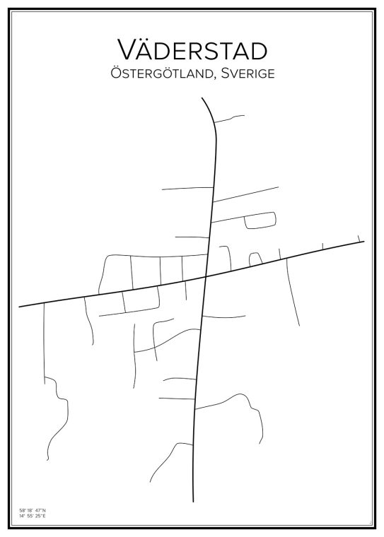 Stadskarta över Väderstad