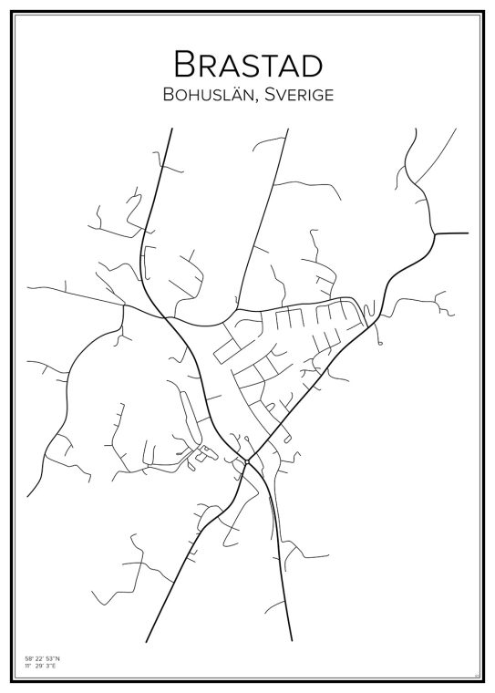 Stadskarta över Brastad