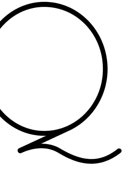 Poster med bokstaven Q