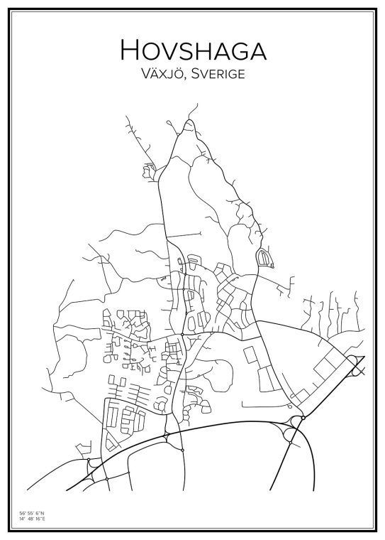Stadskarta över Hovshaga