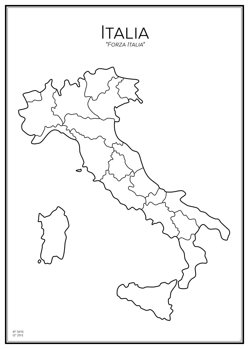 Stadskarta över Italien