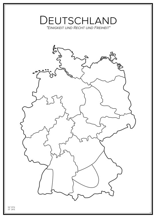 Stadskarta över Tyskland