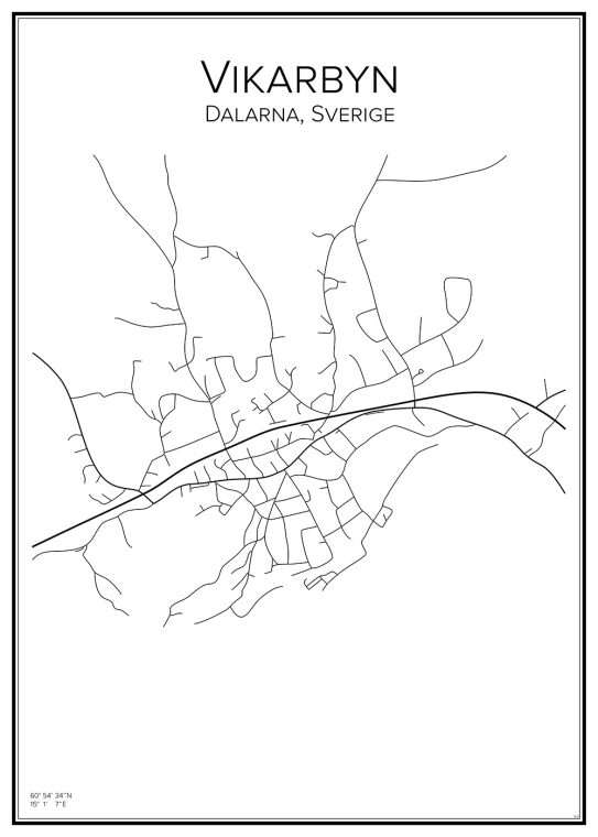 Stadskarta över Vikarbyn