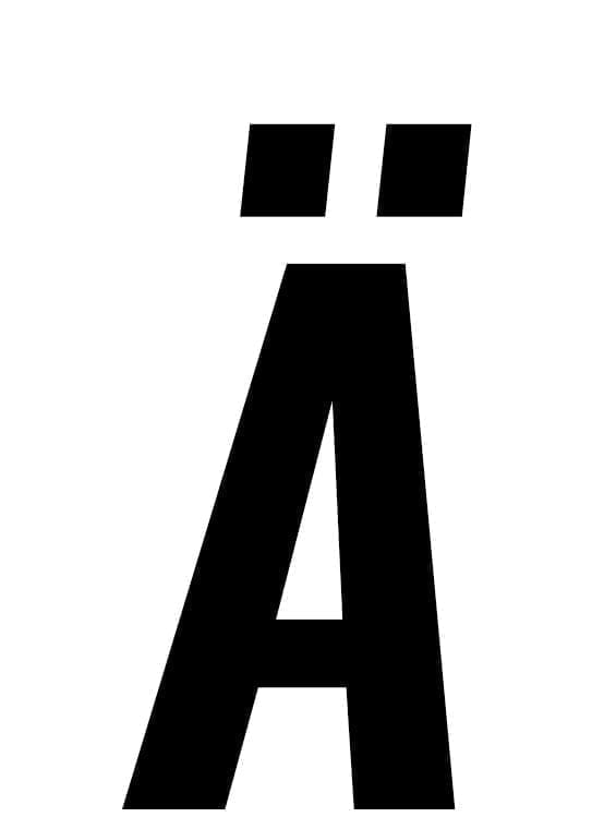 Poster med bokstaven Ä