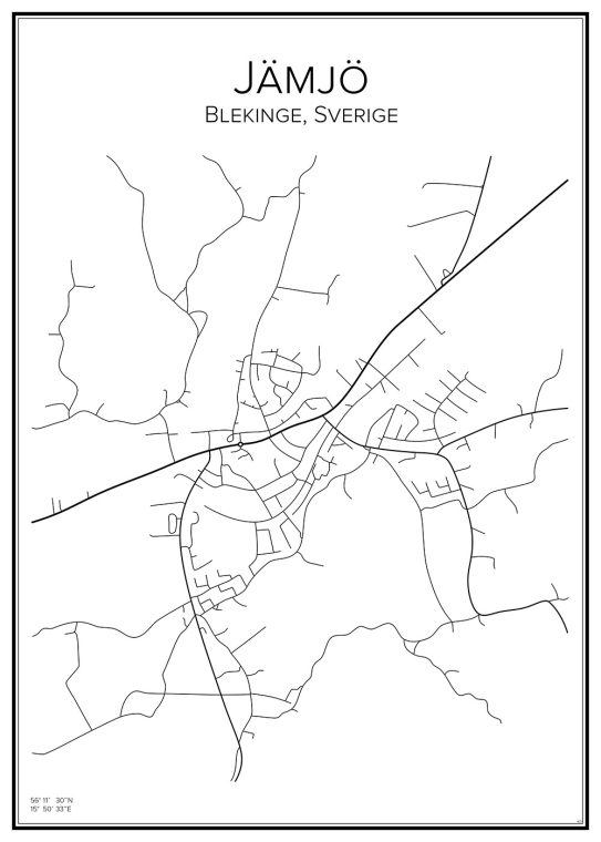 Stadskarta över Jämjö